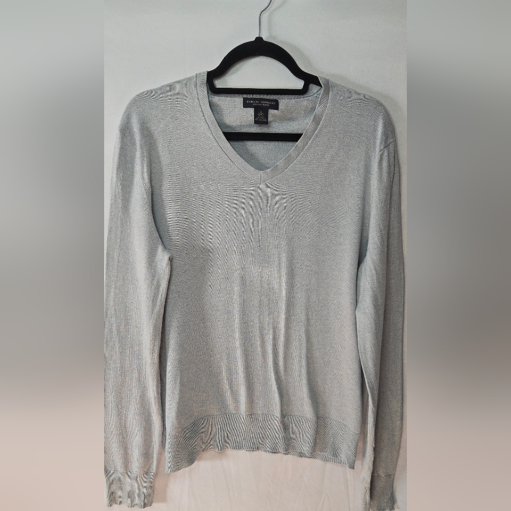 Banana Republic Luxury Blend Silk Cashmere Men's Small Light Blue V-neck Sweater